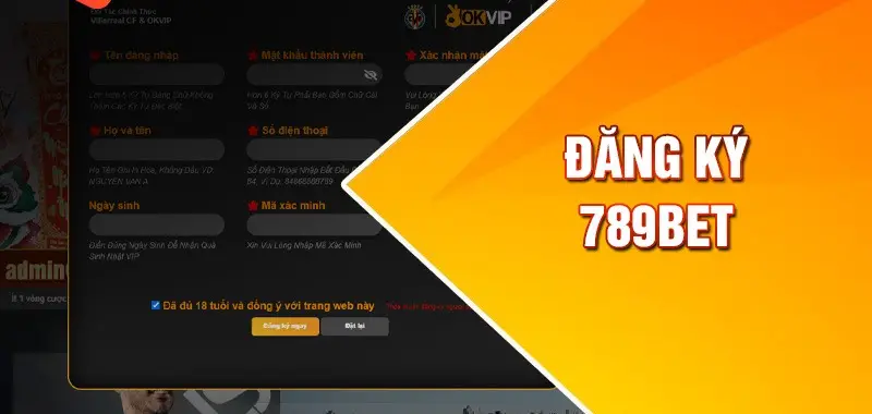 Các bước đăng ký nhà cái 789BET
